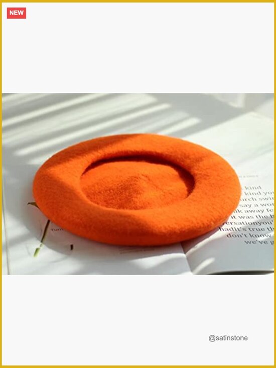 Wool Beret Hat Painter Cap Cute Fruit Print Accessory main image 5